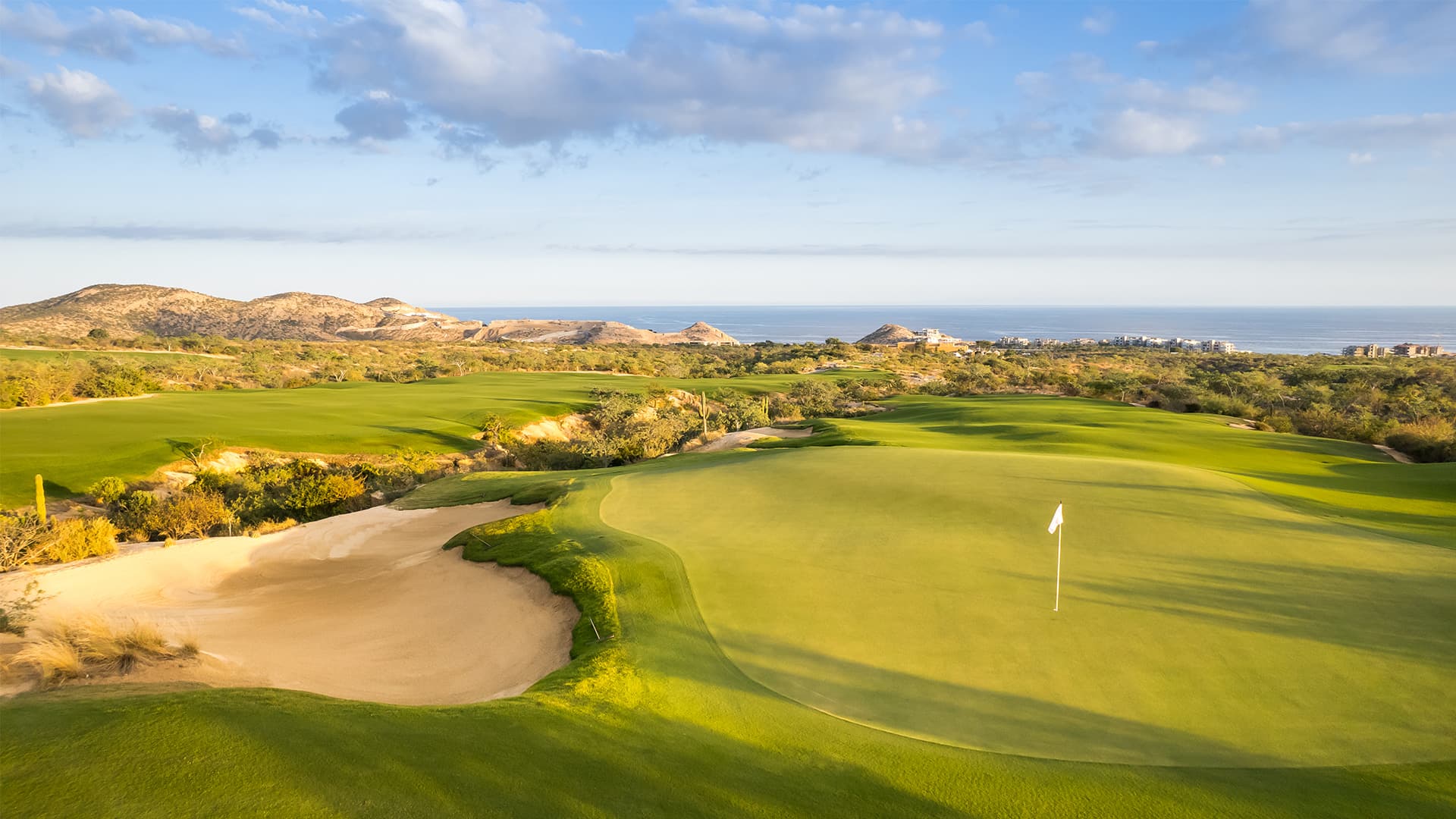 Twin Dolphin Club golf course — Fred Couples signature design built into the dramatic Baja California desert landscape near Santa Maria Bay