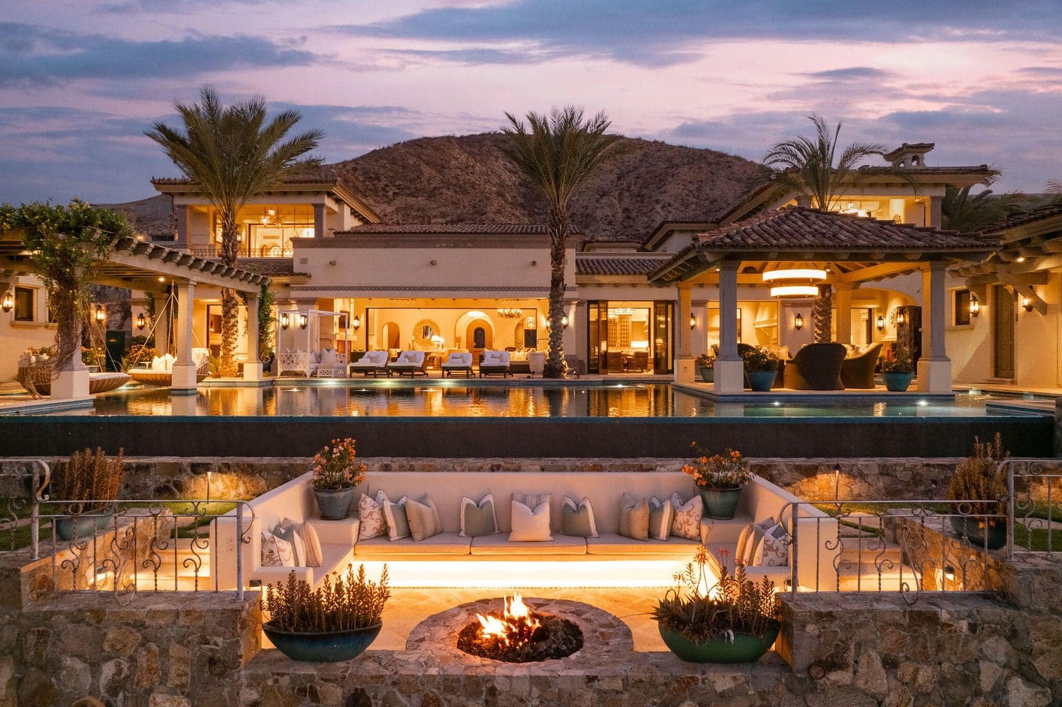 Luxury outdoor living space in a Palmilla home for sale