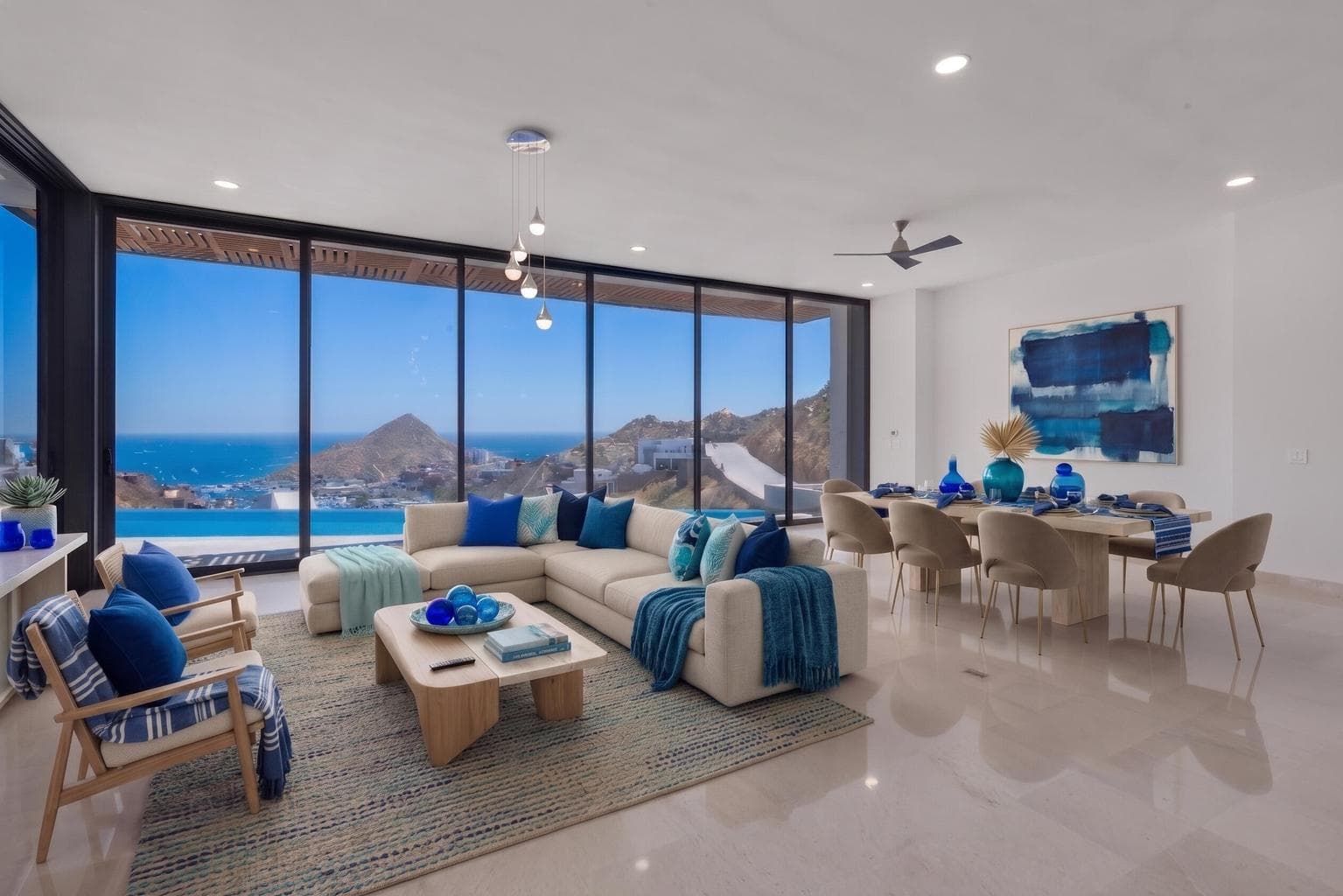 Luxury Cabo San Lucas real estate qualifying for Mexican residency — a stunning oceanfront villa with infinity pool overlooking the Sea of Cortez